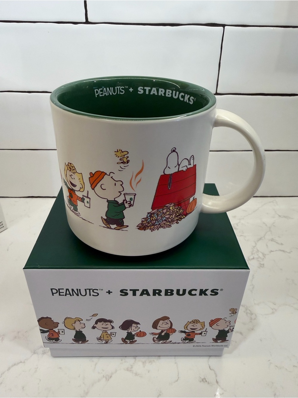 Peanuts x Starbucks Green Interior Ceramic Mug